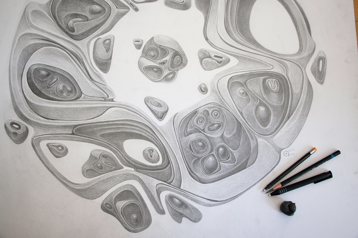 Studio image from Omer's practice — dallar pencil sketch